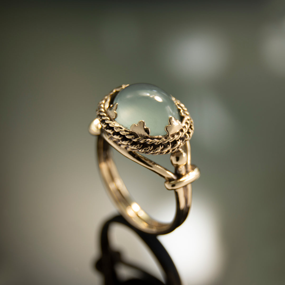 RG1866 Gold Estate Ring with Aquamarine