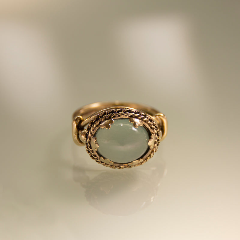 RG1866 Gold Estate Ring with Aquamarine