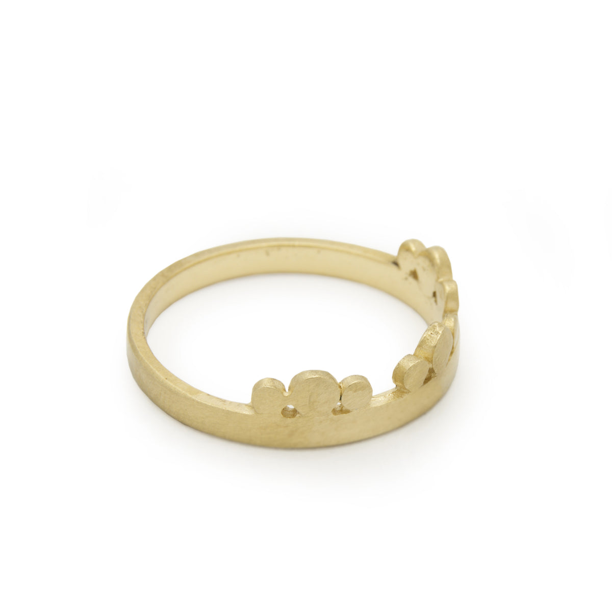 RG1868 Matte Gold Ring with Dots