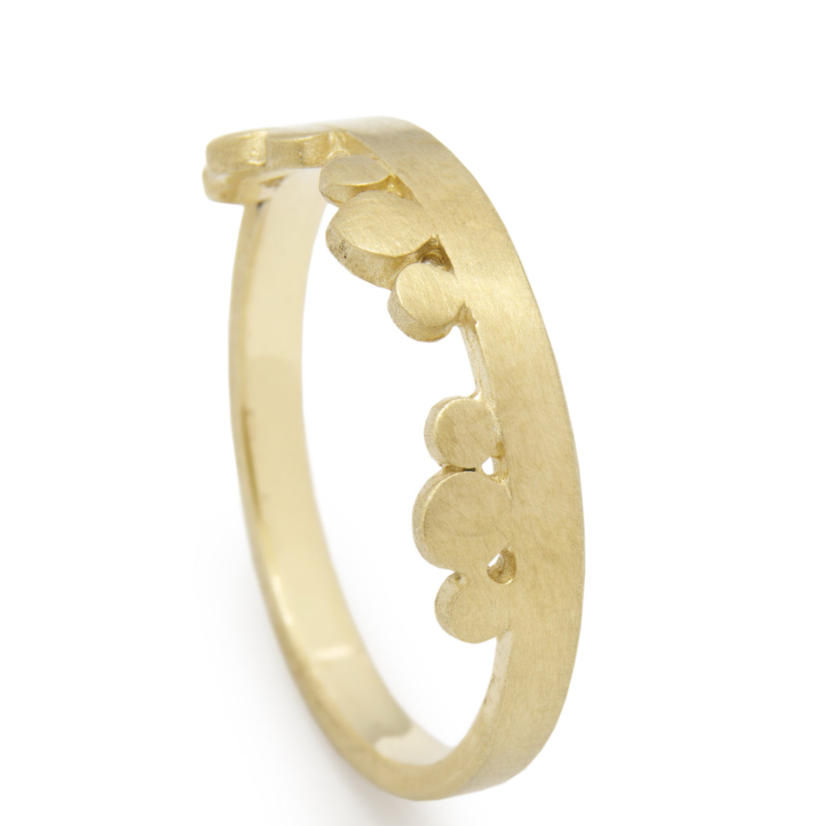 RG1868 Matte Gold Ring with Dots