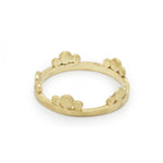 RG1869 Matte Gold Stacking ring with Dotted Pattern