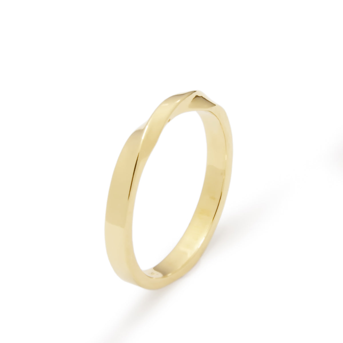 RG1873 Simple Gold Ring with a Double Twist