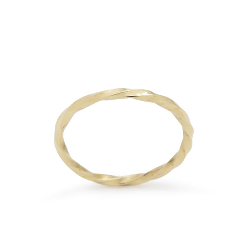 RG1874 Twisted Gold Skinny Ring