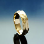RG1876 Matte Gold Wedding Ring with Curves
