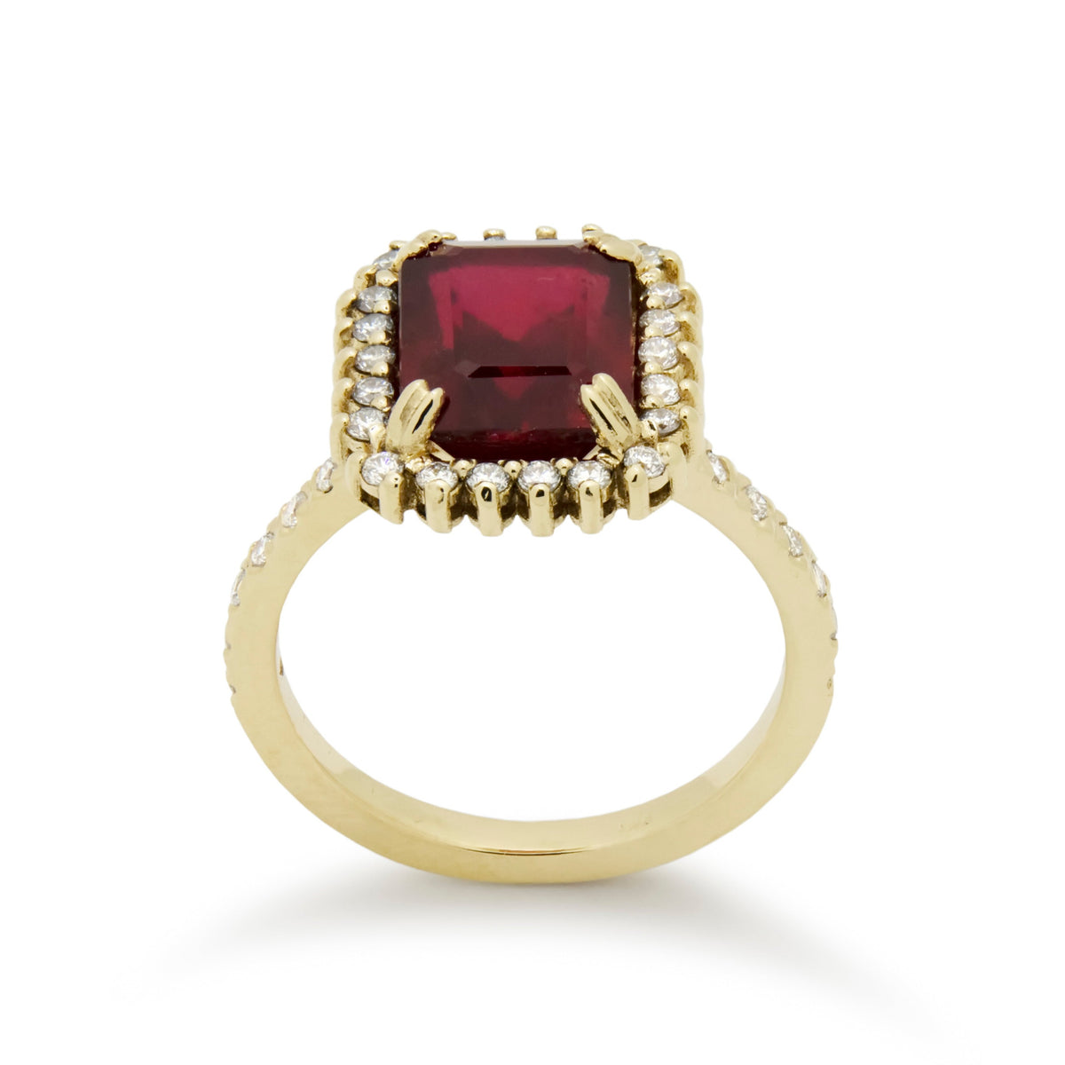 RG1880 Elegant Ruby and Diamonds Ring