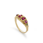 RG1884 Victorian Ring with Red Gemstones