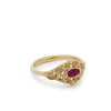 RG1885 Victorian Ring with Ruby and Diamonds