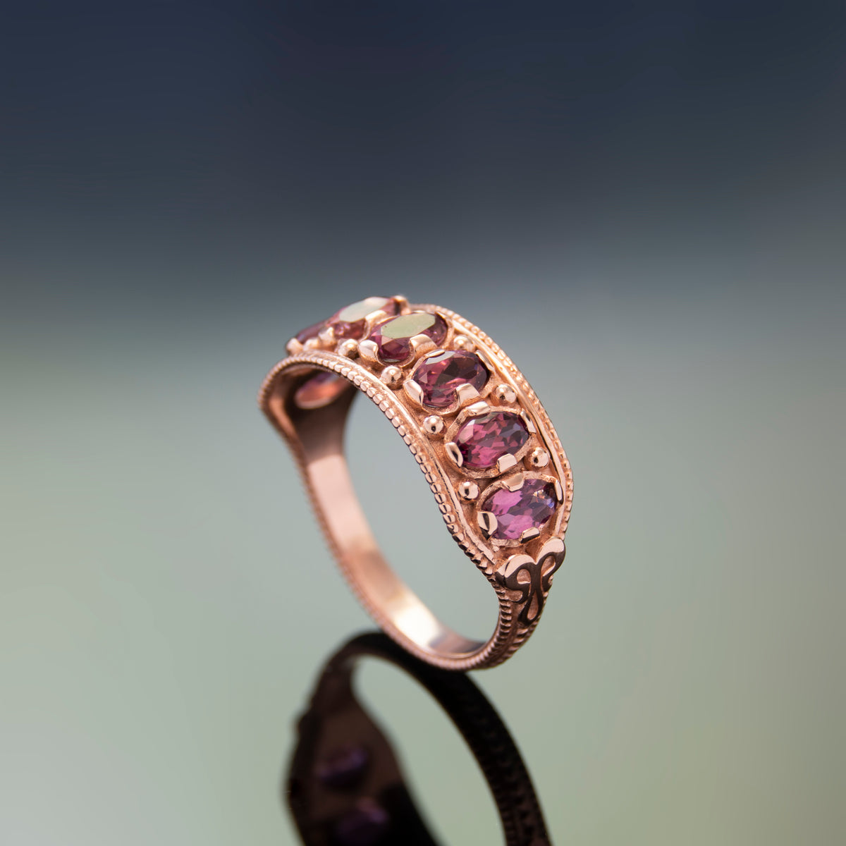 RG1889 Rose Gold Ring with Pink Tourmaline