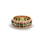 RG1891 Rose Gold Victorian band with Green Tourmaline