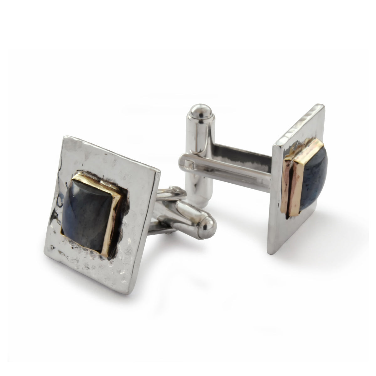 C5001 Gray Labradorite Square Cufflinks