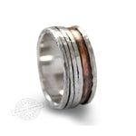 R1738D Organic Copper and Silver men band