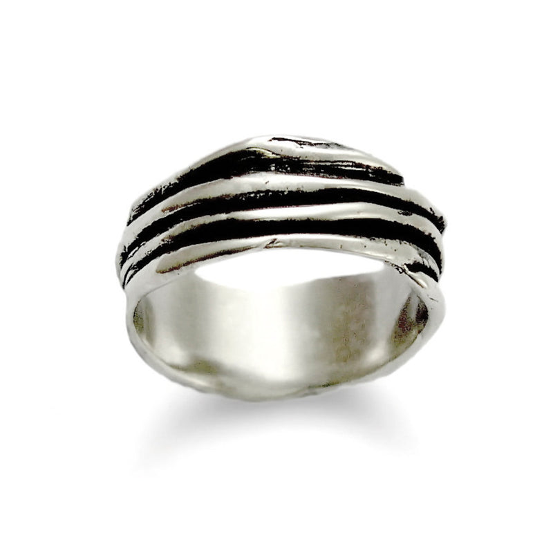 R1344C Rustic silver band