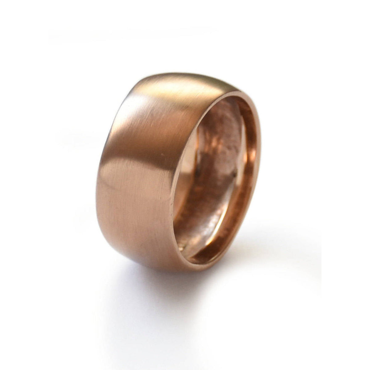 RG1071 Brush finish rose gold wedding band