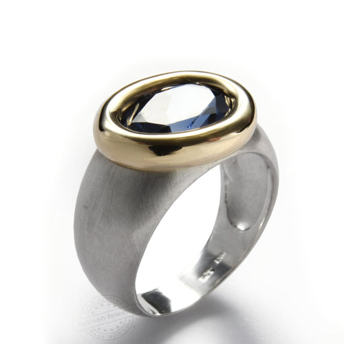 R0109 Gold and Silver tension ring – ArtisanEffect