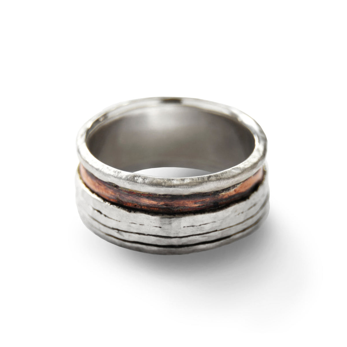 R1738D Organic Copper and Silver men band