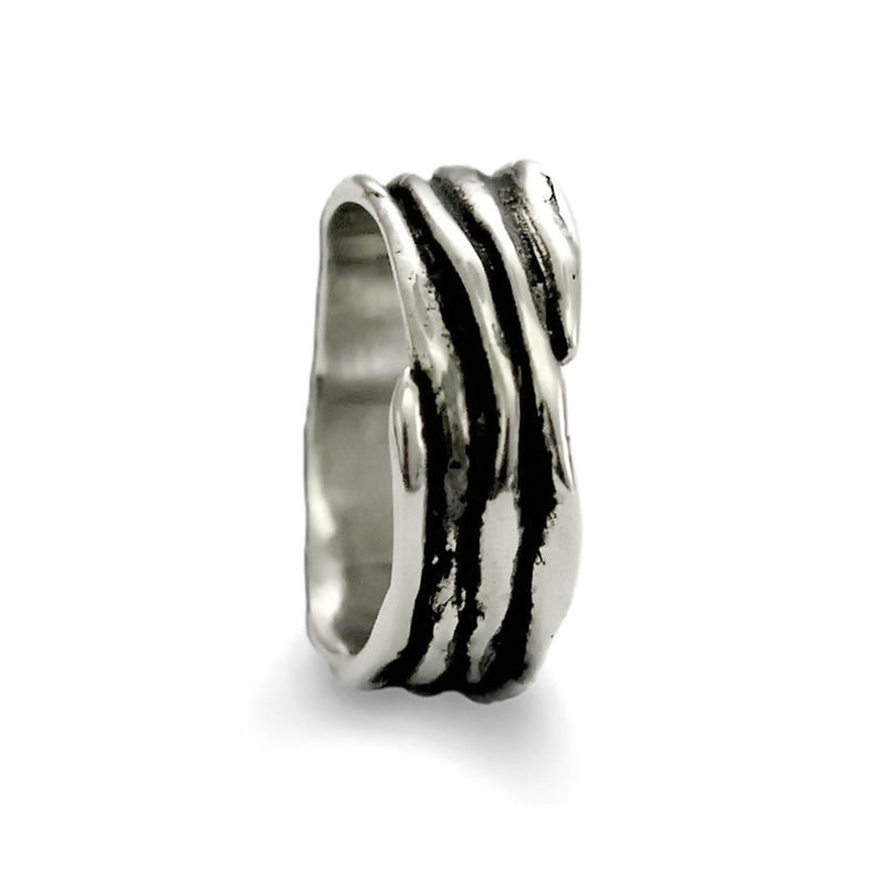R1344C Rustic silver band
