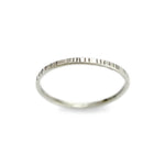 R1594 Textured silver skinny stacking ring