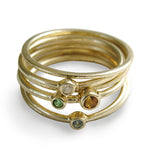 RG1806-1 Green Peridot stacking ring