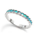 R0911S Silver Opal Eternity ring