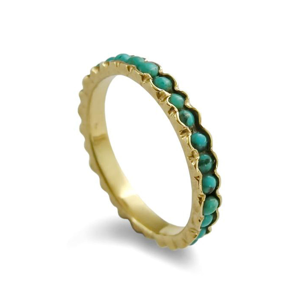 Turquoise gold Eternity ring