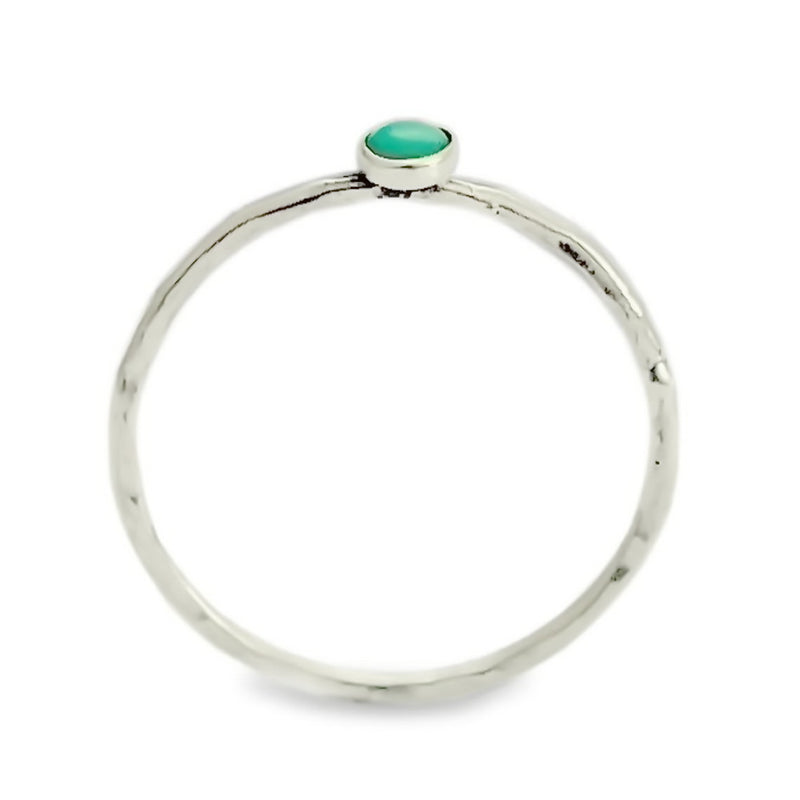R1594 X-S Birthstones silver stacking ring set