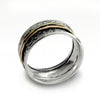 R1733A Mixed metals spinner ring for woman