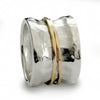 R1740A Wide mixed metals spinner ring