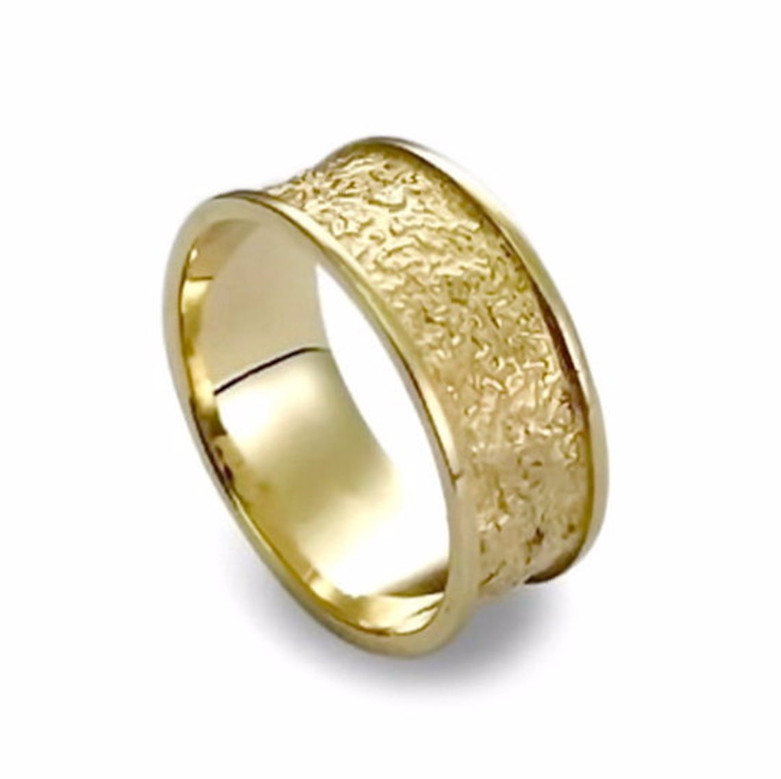 RG1082A Pebble gold wedding band