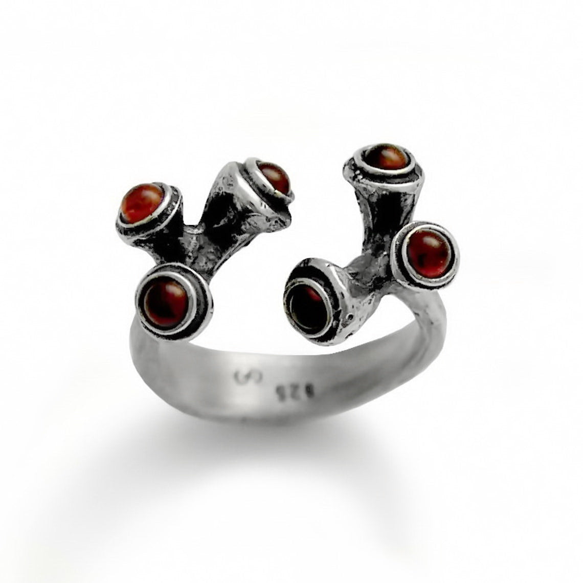 R1373 Garnets open ring