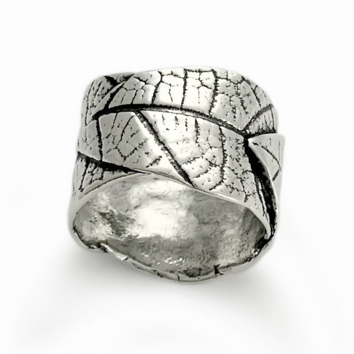 R1638 Wide leaves wedding band