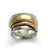 R1026A Chunky Gold Wide Spinner Ring