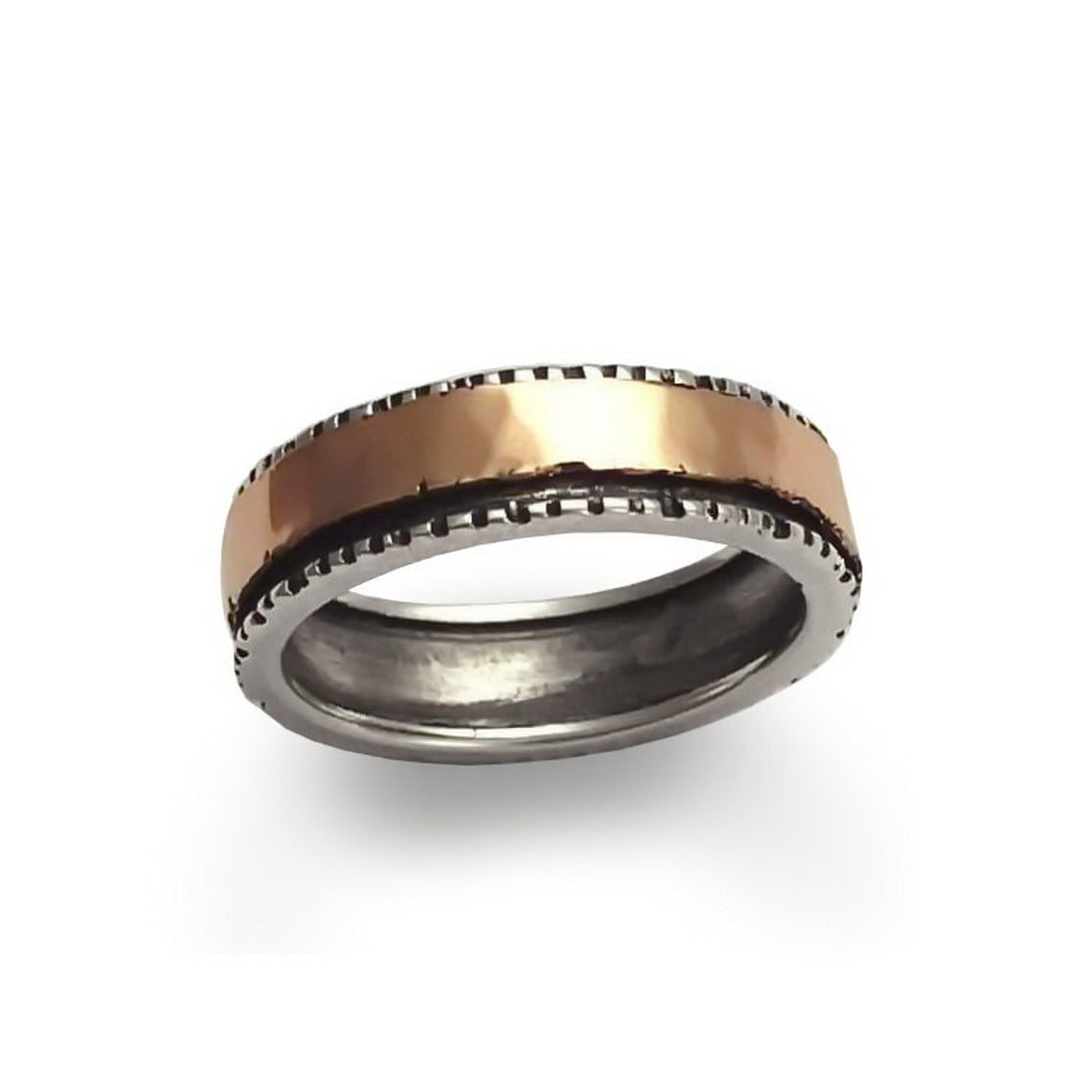 R1364 Rose gold and silver men band