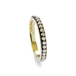 R0911C Brass and Silver Dotted Spinner Ring