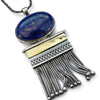 N0405 Lapis Lazoli Tassel necklace