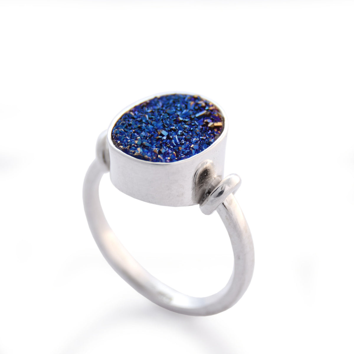 R1090A Blue Druzy ring