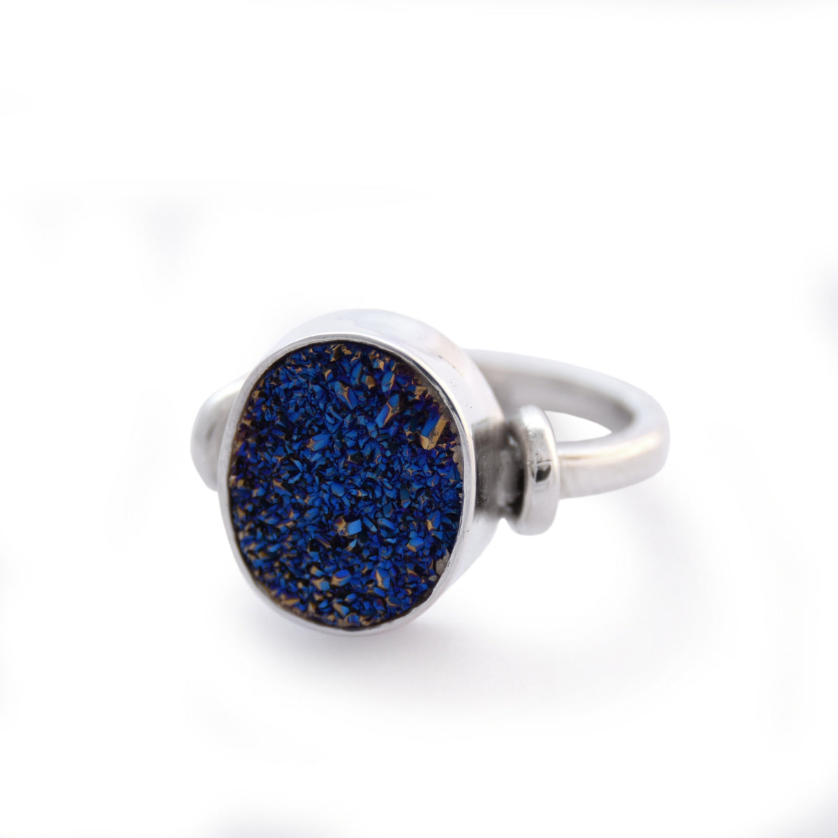 R1090A Blue Druzy ring