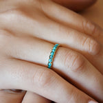 Turquoise gold Eternity ring