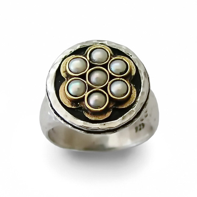 R1416 Moroccan pearl ring