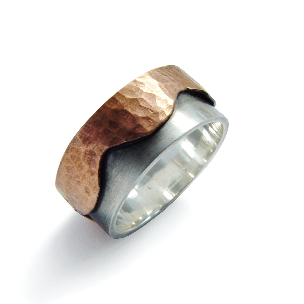 R0947E Cooper and Silver men ring