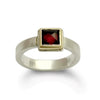 R1095A Square Garnet ring