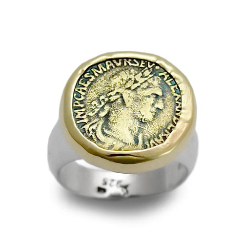 R1235MC Mixed Metals Chunky Replica Coin Ring