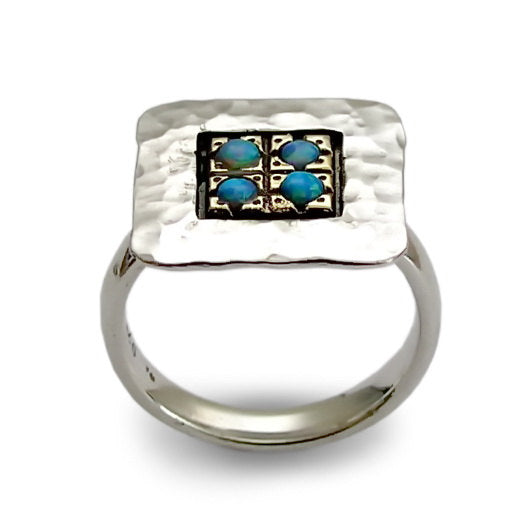 R1515 Yemenite Square Opal ring