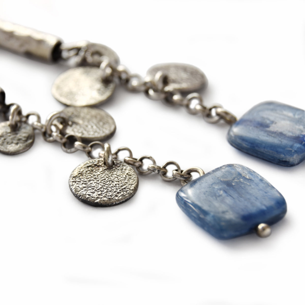 E7907C Blue Kyanite bohemian earrings