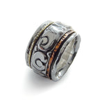R1349A Celtic mixed metals men spinner band