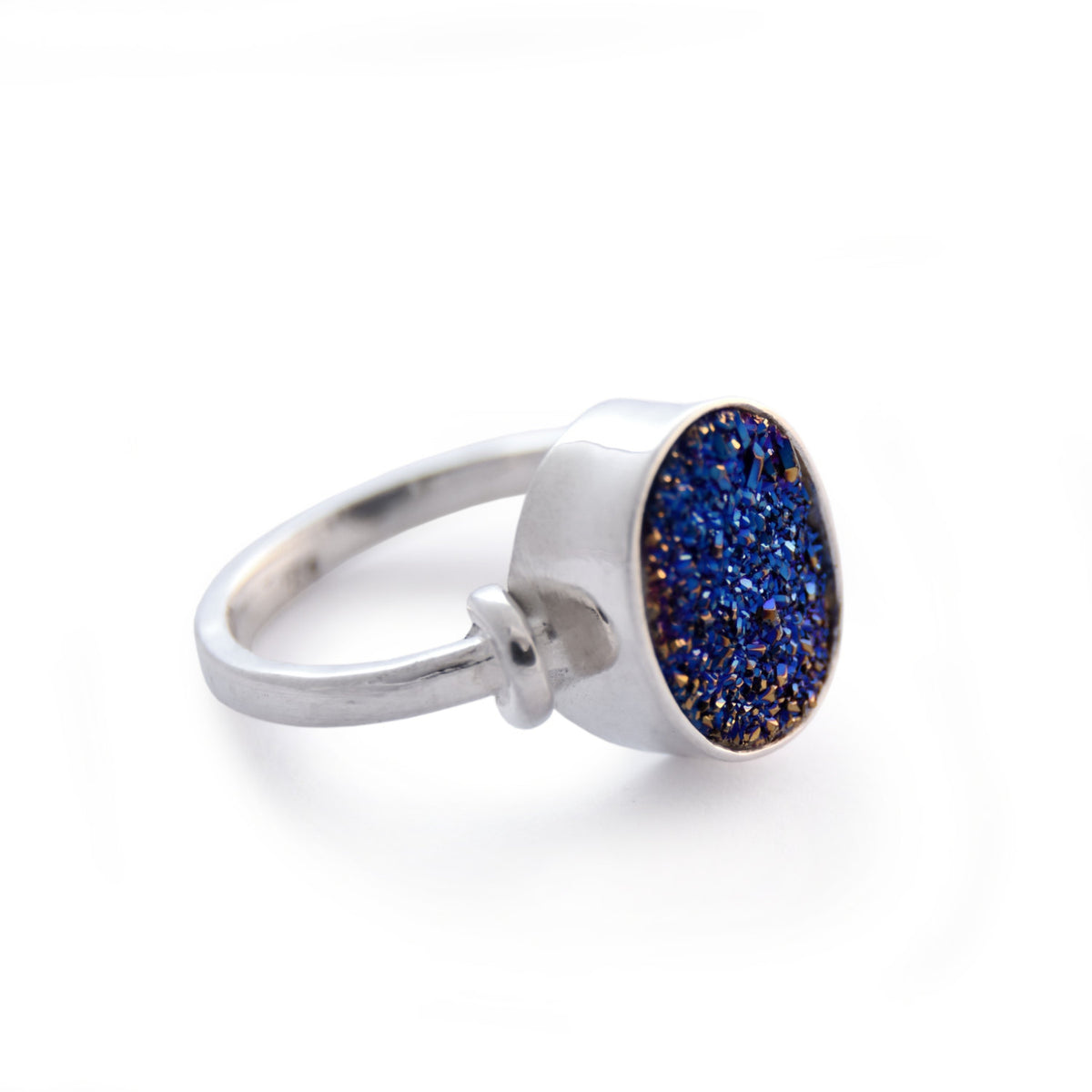 R1090A Blue Druzy ring