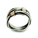 R1514G Rose gold silver wrap ring