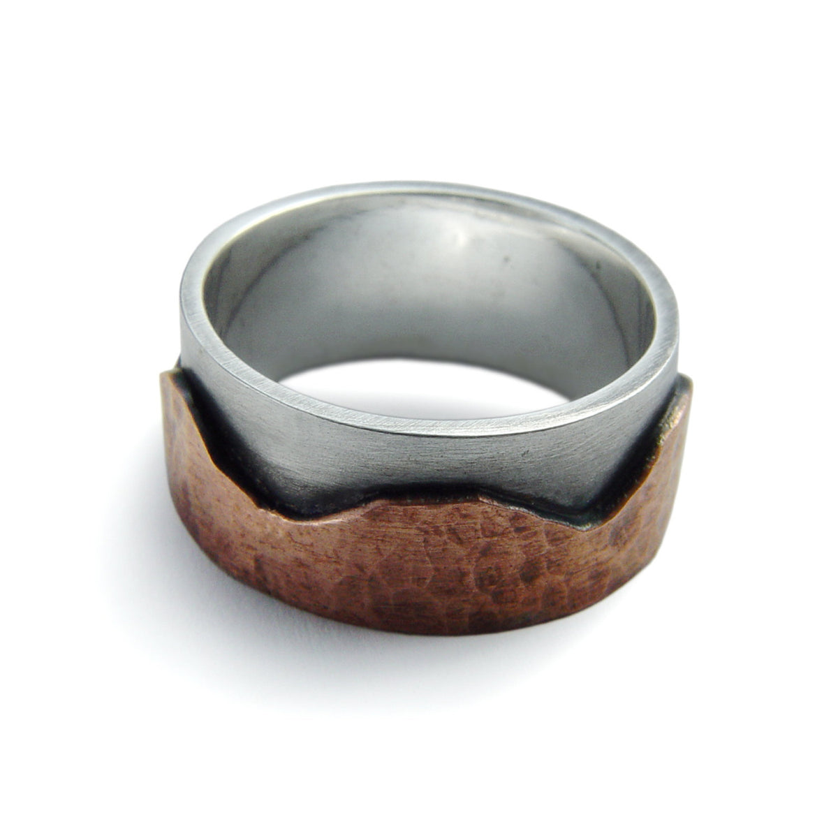 R0947E Cooper and Silver men ring