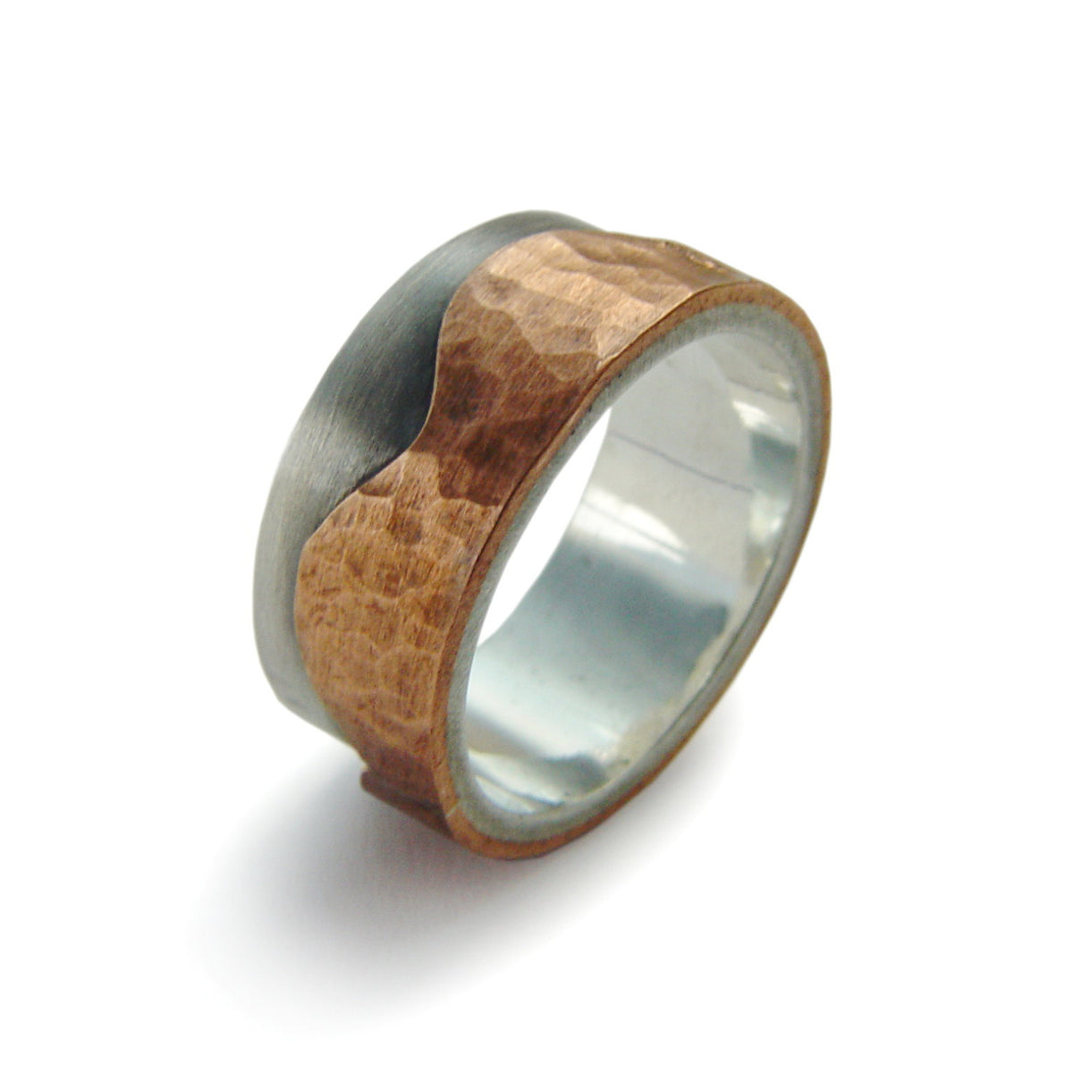 R0947E Cooper and Silver men ring