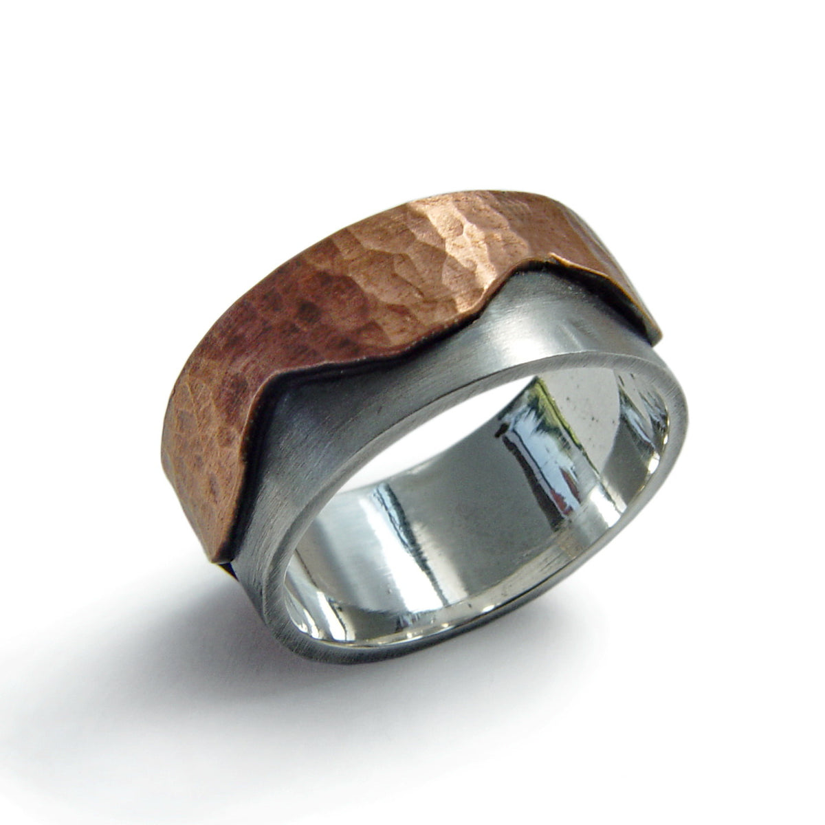 R0947E Cooper and Silver men ring