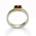 R1095A Square Garnet ring